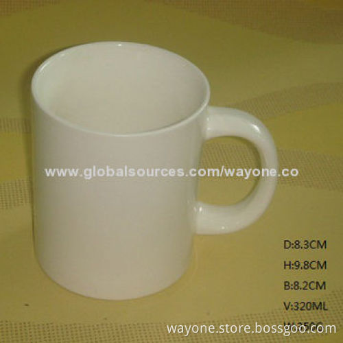 New Tankard Ceramic Mug, Fashionable Shape, Made of New Bone, Fine China and Porcelain, Food Safe